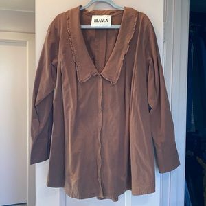 BLANCA chocolate brown dress / shirt